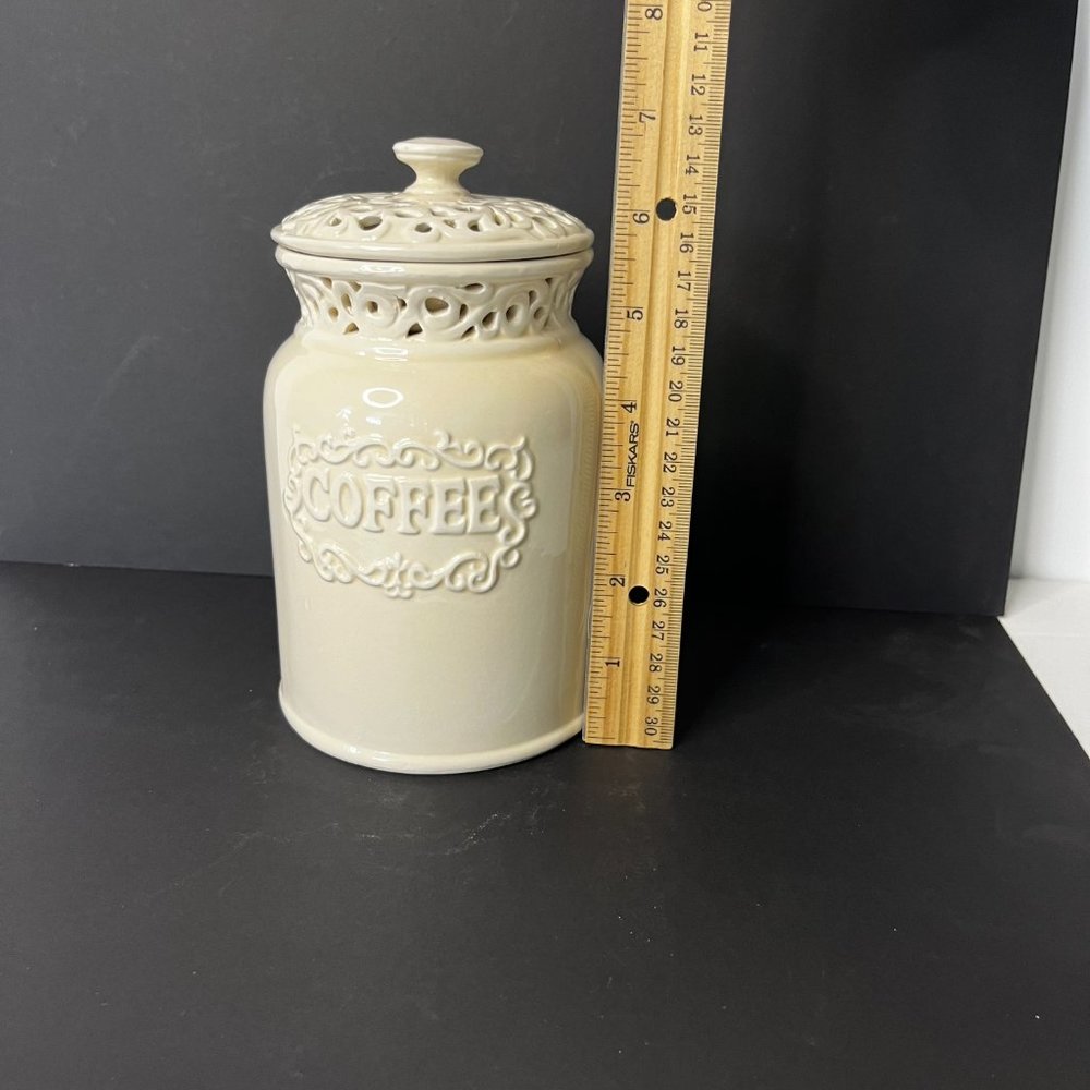 California Pantry 2006 Classic Ceramic Coffee Canister Airtight Rubber Seal Lid - Picture 7 of 16